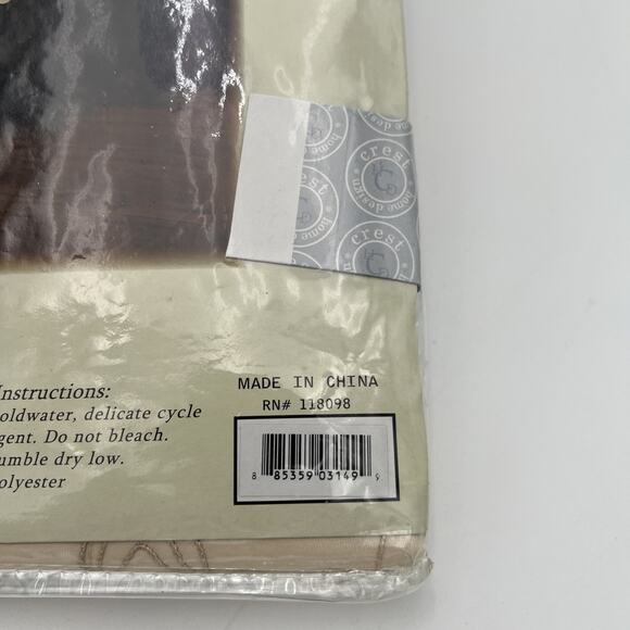 NOS Crest Home Design Chelsea Luxurious TableCloth 70” Diameter Gold Embroidered - Picture 11 of 13